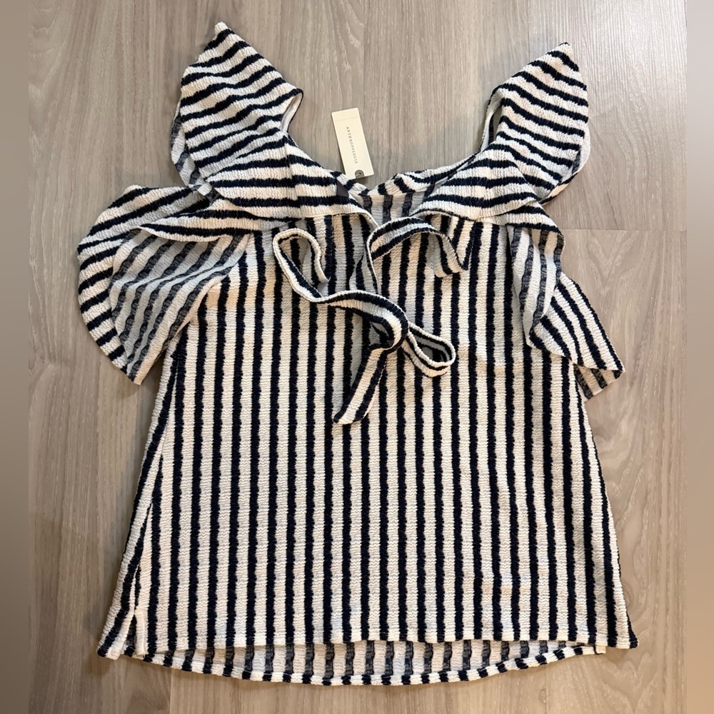 Eva Franco for Anthropologie Ruffle Stripe Top – Size S – NWT - Picture 7 of 10